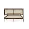 Martha Stewart Jax Queen Size Solid Wood Platform Bed w/Rattan Headboard and Footboard, Brown Gray MG-090022-Q-WOAK-MS - alternate 3
